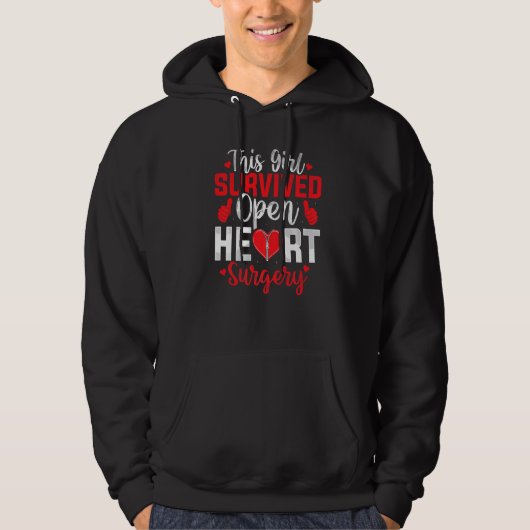This Girl Survived Open Heart Surgery Bypass Surge Hoodie (Voorkant)