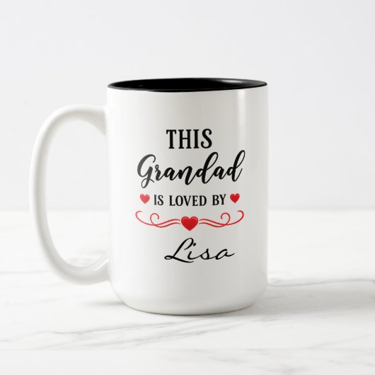 This Grandad Is Loved Personalised Mug Gift Granny (Gauche)