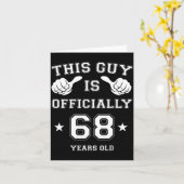 This Guy Is Ly 68 Years Old 68th Birthday Mens  Kaart (Gele Bloem)