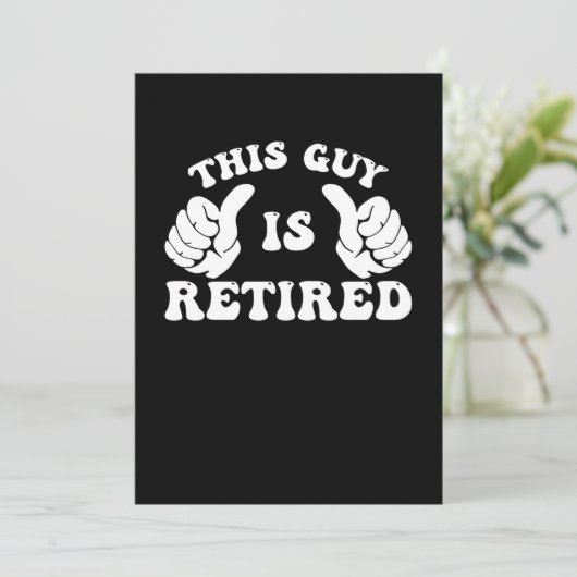 This Guy Is Retired Groovy Save The Date (Staand voorkant)
