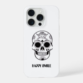 This Happy Smile Skull design  iPhone 15 Pro Hoesje