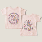 This is a T-shirt with a cute unicorn. (Design Recto & Verso)