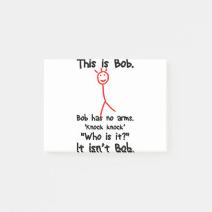 This is Bob - Knock Knock Jokes - Bob Jokes Memes Post-it® Notes