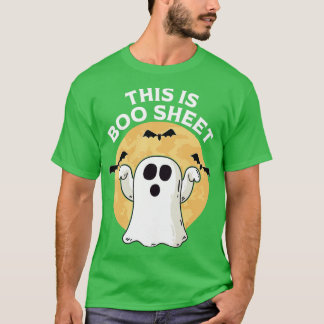 This Is Boo Sheet Ghost Retro Halloween Costume Me T-shirt