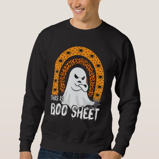 This is boo sheet ghost retro halloween costume me trui (Voorkant)
