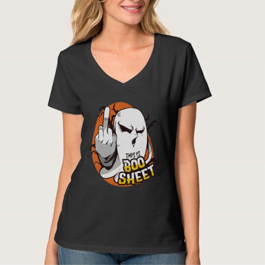 This Is Boo Sheet Ghost Retro Halloween Costume T-shirt (Voorkant)
