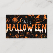 "This is Halloween – Spooky Style for the Bold🎃" Visitekaartje (Voorkant)