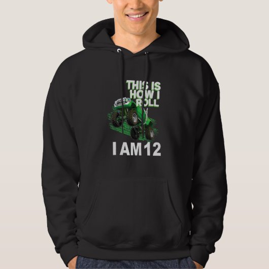 This is how i roll i am 12 hoodie (Voorkant)