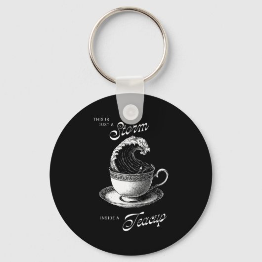 This Is Just A Inside A Teacup Funny Tea Lover Vin Sleutelhanger (Voorkant)