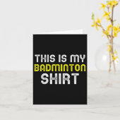 This Is My Badminton Player Funny Cool  Kaart (Gele Bloem)