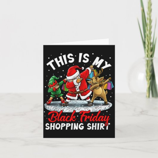 This Is My Black Shopng Funny Friday Shopng Dabbin Kaart (Voorkant)