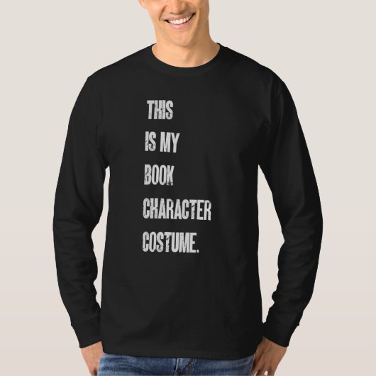 This Is My Book Character Costume Reading Reader B T-shirt (Voorkant)
