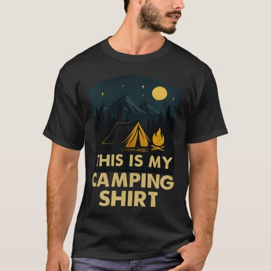 This Is My Camping Shirt Hiking Campfire Camper (Voorkant)