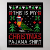 This Is My Christmas Pajama Costume Rainbow Lorike Poster (Voorkant)
