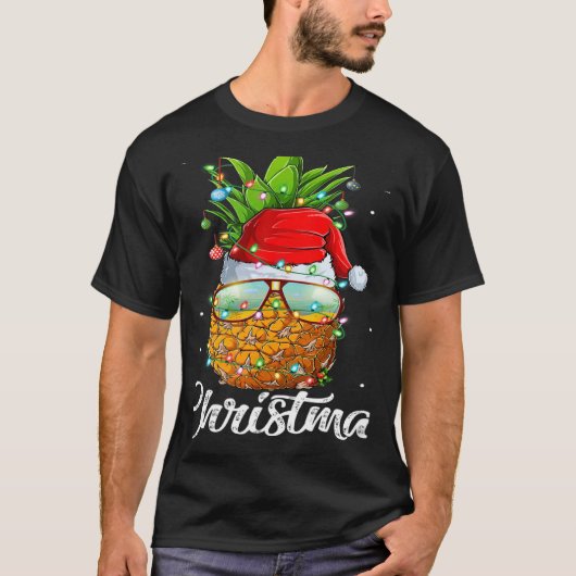 This Is My Christmas Pajama  Lighting Pineapple Xm T-shirt (Voorkant)