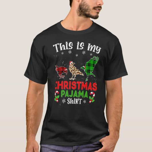 This Is My Christmas Pajama Raven Animals Leopard T-shirt (Voorkant)