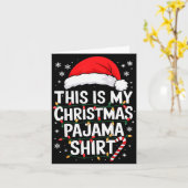 This Is My Christmas Pajama Shirt Adult Xmas Pjs M Kaart (Gele Bloem)