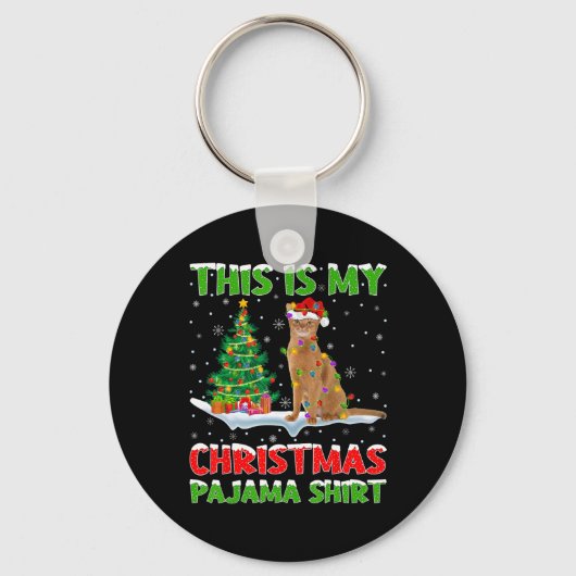 This Is My Christmas Pajama Shirt Christmas Sleutelhanger (Voorkant)