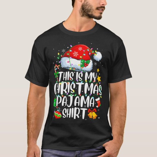 This Is My Christmas Pajama Shirt Funny Xmas Pjs M (Voorkant)