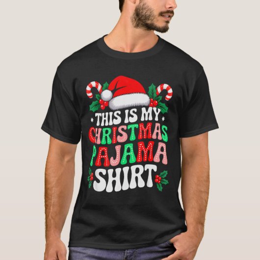 This Is My Christmas Pajama Shirt Funny Xmas Pjs M (Voorkant)