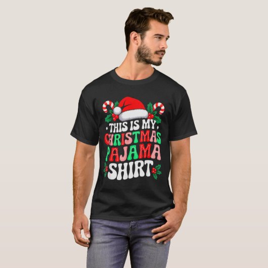 This Is My Christmas Pajama Shirt Funny Xmas Pjs M (Voorkant volledig)