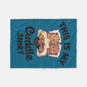 This Is My Cuddle Shirt Cute Beavers Funny  Fleece Deken (Voorkant (Horizontaal))