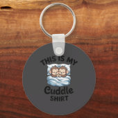 This Is My Cuddle Shirt Cute Monkey Couple Sleutelhanger (Voorkant)