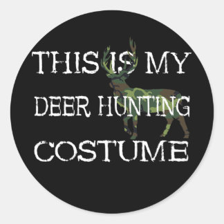 This Is My Deer Hunting Costume Camo Outfit Deer Ronde Sticker