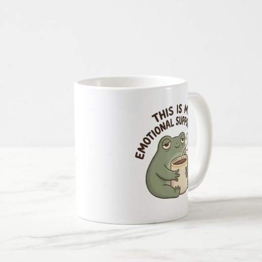This Is My Emotional Support Mug – Funny Frog Coff (Devant droit)