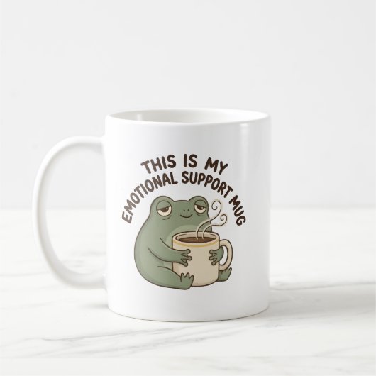 This Is My Emotional Support Mug – Funny Frog Coff (Gauche)