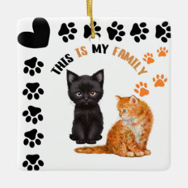 This Is My Family Cats Keramisch Ornament