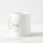 This Is My Growth Year Pastel Inspirational Mug (Devant gauche)