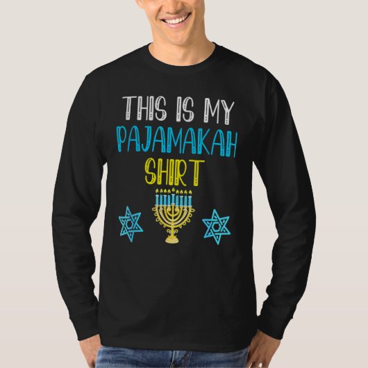 This Is My Hanukkah Pajamakah Hanukkah Pajama T-shirt (Voorkant)