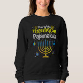 This Is My Hanukkah Pajamakah Menorah Chanukah Paj Trui (Voorkant)
