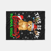 This Is My Havanese Dog Ugly Christmas Pajama Swea Fleece Deken (Voorkant (Horizontaal))