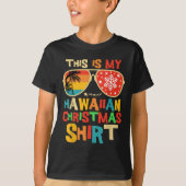 This Is My Hawaiian Christmas Pajama Matching Fami T-shirt (Voorkant)