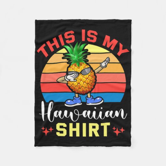 This Is My Hawaiian Shirts Hawaii Beach Pineapple  Fleece Deken (Voorkant)