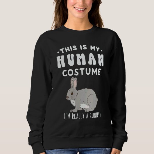 This is my Human Costume I'm Really A Bunny Gray R Trui (Voorkant)