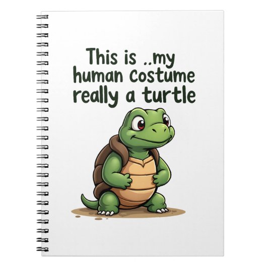 This Is My Human Costume I'm Really A Turtle T-Shi Notitieboek (Voorkant)