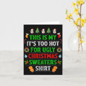 This Is My It's Too Hot For Ugly Christmas Sweater Kaart (Gele Bloem)