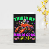 This Is My Mardi Gras Shirt Crawfish Funny Men Wom Kaart (Gele Bloem)