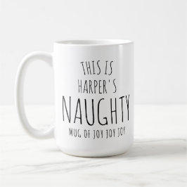 ‘This is my Naughty Mug of Joy' Customizable Fun Koffiemok