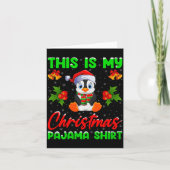 This Is My Penguin Christmas Pajamas Funny Penguin Kaart (Voorkant)