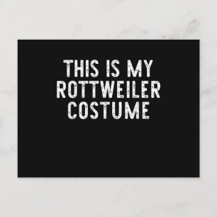 This Is My Rottweiler Dog Costume Halloween Lazy Briefkaart
