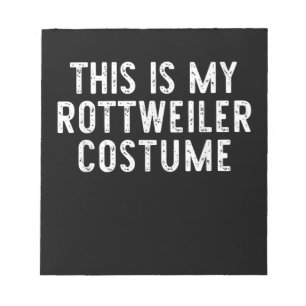 This Is My Rottweiler Dog Costume Halloween Lazy Notitieblok