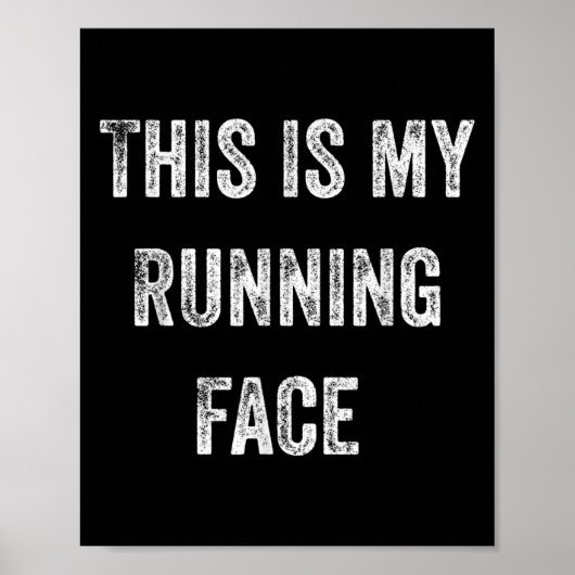 This Is My Running Face Funny Running Poster (Voorkant)