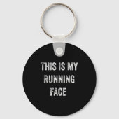 This Is My Running Face Funny Running Sleutelhanger (Voorkant)