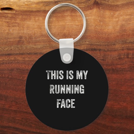 This Is My Running Face Funny Running Sleutelhanger (Voorkant)