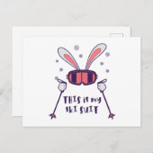 This is my Ski Skiing Rabbit with ski pos Briefkaart (Voorkant / Achterkant)