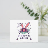 This is my Ski Skiing Rabbit with ski pos Briefkaart (Staand voorkant)